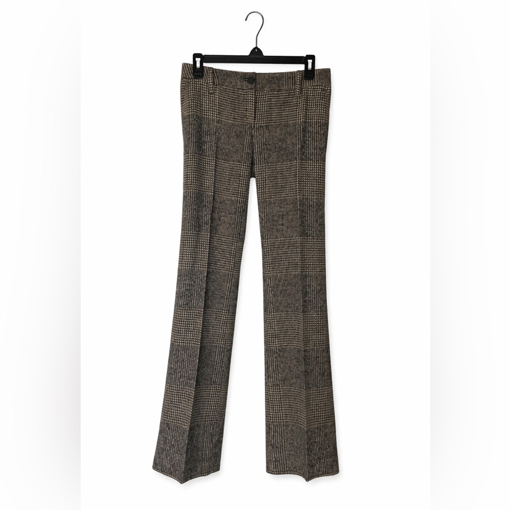 Dolce & Gabbana Wool Plaid Suit Y2K Cropped Blazer Flare Pants Made in Italy - Picture 2 of 16